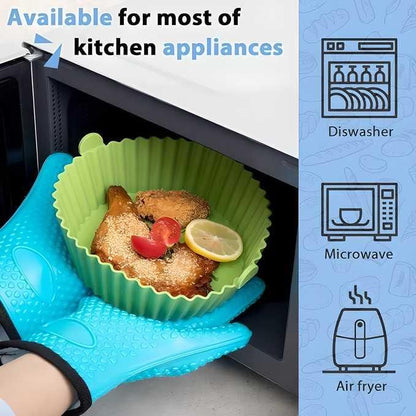 Air Fryer Silicone Baking Tray Reusable Mold
