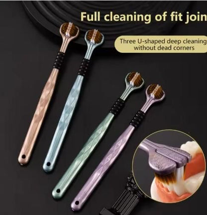 3 SIded Tooth Brush Pack of 4